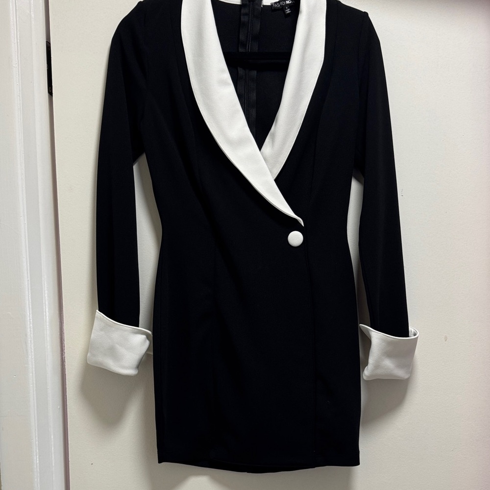 Fashion Nova Black and White Dress